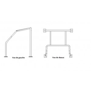 Arceau 4 points type ''raid'' diam&egrave;tre 40mm